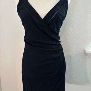 Free People Black Faux Wrap Dress